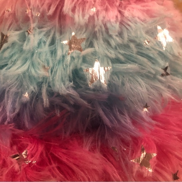 Hug Fun/NWT/ Rainbow Llama plush with silver stars/ - Picture 8 of 10